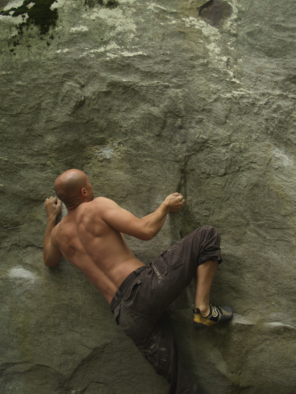 on the rock