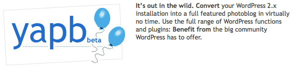 Wordpress plugin Yet Another Photoblog