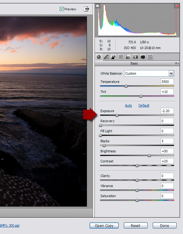 exposure blending RAW tutorial