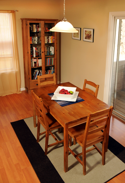 A dining room table
