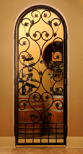 A wine cellar door.
