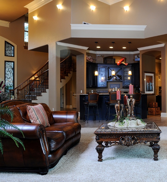 A large living room.