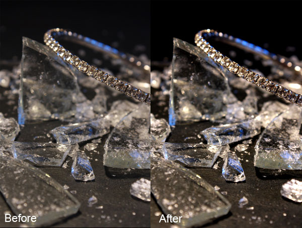 photographing glass