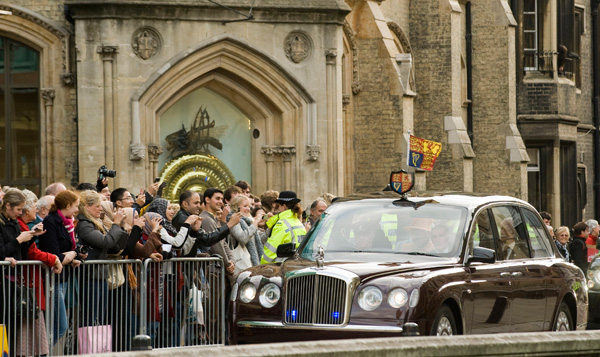 The event - arrival of Her Majesty Queen Elizabeth II.