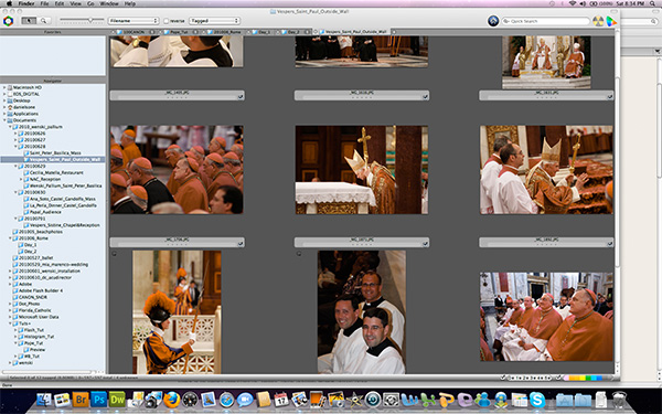 photographing the pope