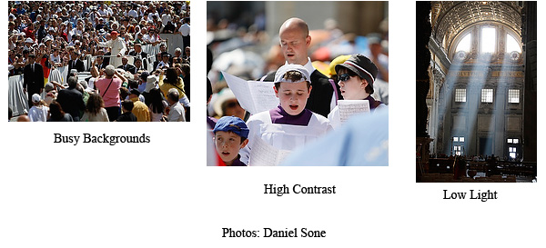 photographing the pope