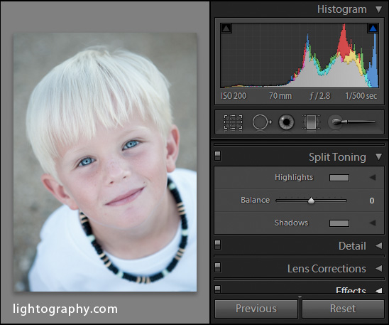 split toning