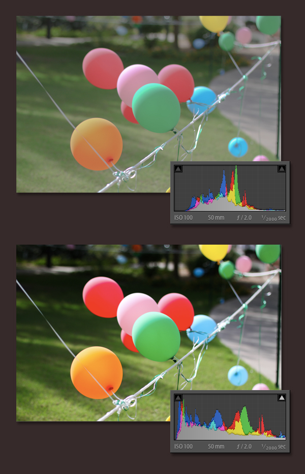 adobe lightroom histogram