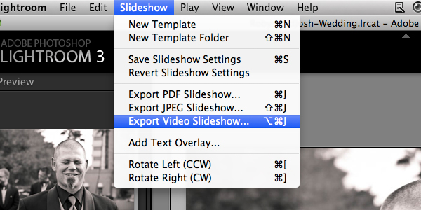 lightroom slideshow gallery