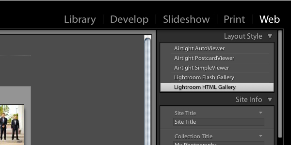 lightroom slideshow gallery