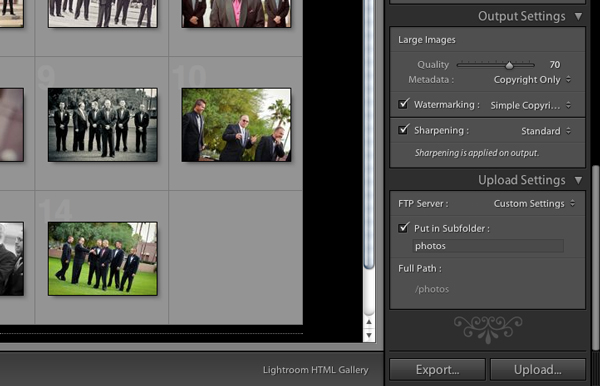 lightroom slideshow gallery